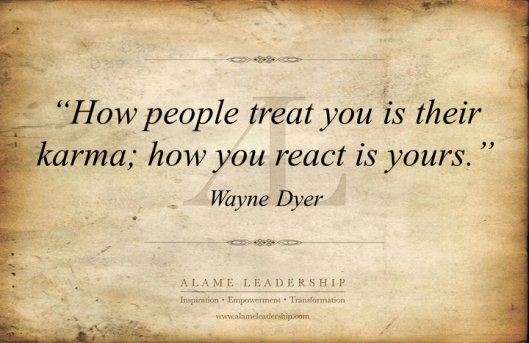 AL Inspiring Quote on Reacting