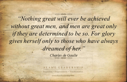 AL Inspiring Quote on Vision and Greatness