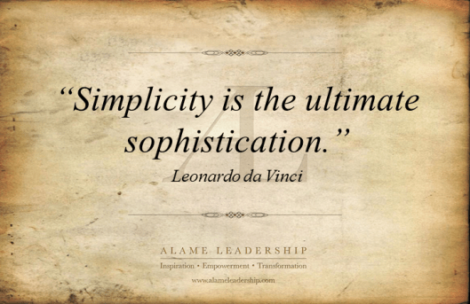 AL Inspiring Quote on Simplicity