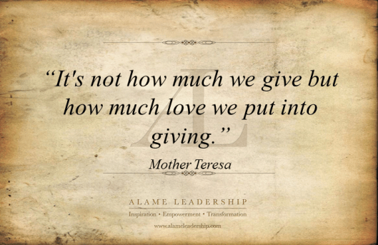 AL Inspiring Quote on True Giving