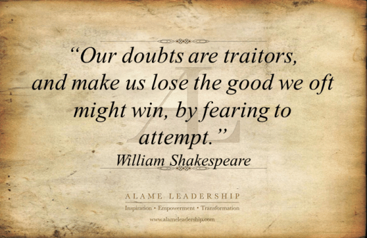 AL Inspiring Quote on Facing Self Doubts