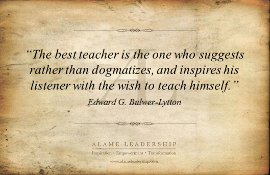 AL Inspiring Quote on Leading Teaching and Inspiration