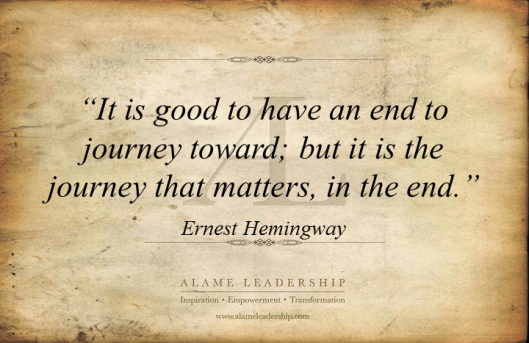 AL Inspiring Quote on The Journey